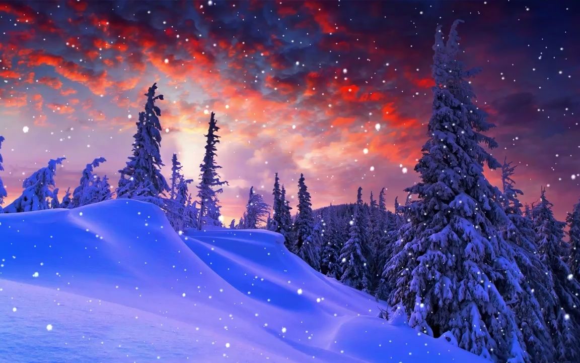 动漫唯美风景图片雪花_唯美动漫雪景图片_关于雪的动漫唯美图片